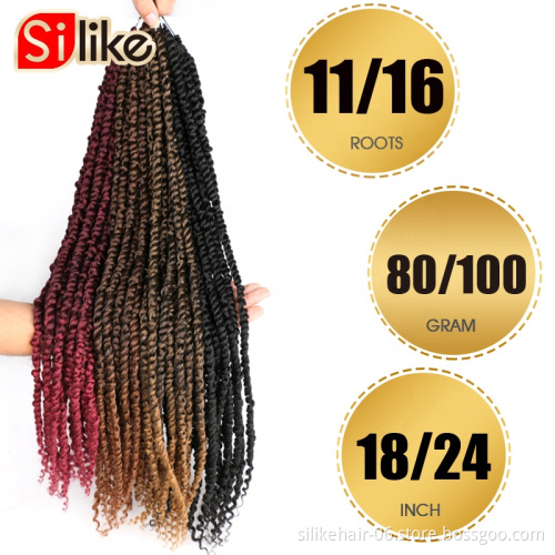 Passion Twist Hair 24" Long Bohemian For Passion Twist Crochet Braiding Hair Water Wave Synthetic Fiber Natural Hair Extension